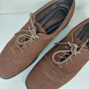 Chocolate Brown Leather Loafers Square Toe